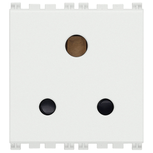 Sicury 2P+T 5A English White <b>Socket</b> 5.1x2.8x5.3 Cm <b>Wall</b> <b>Plug</b> <b>Socket</b> - Product Image 1