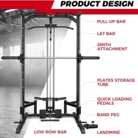 Station de câble réglable entraîneur fonctionnel prix d'usine multifonction Smith Machine usage domestique matériel de fer