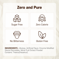 Sirop de noisette Monkshushu Allulose Enzyme Keto Coffee 530g Corée Sans OGM Sans gluten Végétalien Édulcorants Agents aromatisants 24 mois