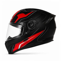 Casque de moto intégral YQH certifié DOT 3C, coque en PP ABS, visière transparente, 54-61 cm, pour la conduite sur route