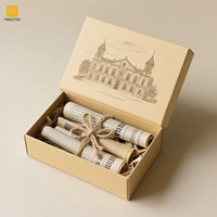 Boîte d'emballage de luxe personnalisée de style livre avec papier kraft, design imperméable et portable, doublure en éponge pour boîtes de courrier et enveloppes