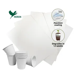 堆肥化可能な水性コーティング紙コップファン200220240260290310GSM紙コップを作るためのリサイクル可能な単層カップファン