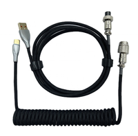 Câble de clavier mécanique enroulé USB Type C GX12 avec connecteur aviateur, couleur personnalisée