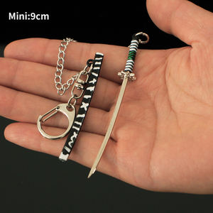 9cm Anime <span class=keywords><strong>Kimetsu</strong></span> <span class=keywords><strong>No</strong></span> <span class=keywords><strong>Yaiba</strong></span> Tanjirou <span class=keywords><strong>Ninja</strong></span> couteau japonais Katana alliage samouraï sabre jouet démon tueur démon tueur épée porte-clés - Product Image 2