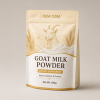 Poudre de lait de chèvre non-OGM sans gluten, nourrie à l'herbe, riche en protéines et en calcium, onctueuse et crémeuse pour les boissons au café et les recettes