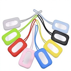 China Luggage ID Tag Anti-Loss Identification Hang Tag Purple Label Silicone Boarding Name Tag Model for <b>Suitcases</b> - Product Image 1