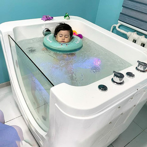 <span class=keywords><strong>Baignoire</strong></span> bébé autoportante en acrylique Gurgle, design moderne et écologique, fonction de trempage pour bébés - Product Image 1