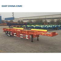 Bonne Qualité 40ft EXTENDABLE CONTENEUR CHÂSSIS Semi Remorque Avec 3 Essieux Populaire En Amérique Du Sud