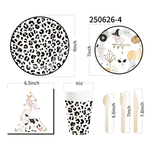 DAMAI - Juego de Vajilla Desechable con Diseño de Animales de Granja, Platos, Vasos y Servilletas de Papel, Decoraciones para Fiestas Infantiles - Product Image 5