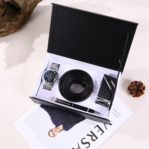 Set Regalo Aziendale <span class=keywords><strong>per</strong></span> <span class=keywords><strong>Uomo</strong></span> con Cintura, Orologio e Penna in Confezione Regalo, Ideale <span class=keywords><strong>per</strong></span> <span class=keywords><strong>San</strong></span> <span class=keywords><strong>Valentino</strong></span>, Natale, Regalo <span class=keywords><strong>per</strong></span> Fidanzato, Omaggio Aziendale - Product Image 2