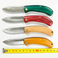 Couteau pliant de poche EDC avec manche en bois et diamant, petit format, pour camping, randonnée, sac à dos - Vente en gros, conforme aux lois européennes