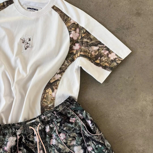 Áo thun DiFan cổ tròn thêu logo, kiểu dáng rộng, ngắn, in hình cây thật kỹ thuật số DTG, chất liệu cotton dày, kiểu dáng hộp - Product Image 6