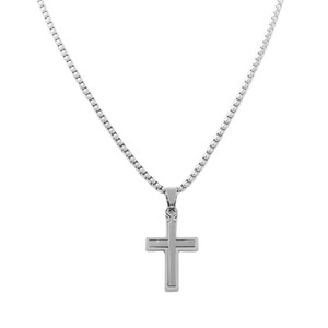Men's Stainless Steel <b>Cross</b> Pendant Necklace Geometric Design Gift Jewelry 120188 - Product Image 3