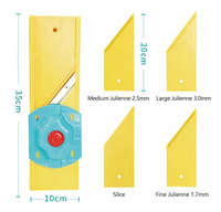 3,0 mm Julienne-mes 2-in-1 groentemandoline snijder/hakker handmatig PP vaatwasserbestendig gepatenteerde handbeschermer voor ui aardappel