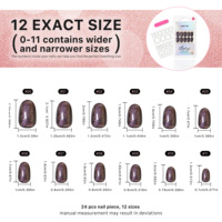AIERFEI 24 pièces Ongles à presser ovales effet œil de chat Noir anthracite Haute qualité Fabricant en gros