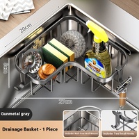 NFS Métal Robinet De Cuisine Rack De Rangement Évier Vaisselle Bassin Vidange Panier Baguettes Titulaire pour Tissu Éponge