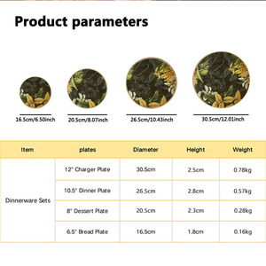 Vente en gros Offre Spéciale Décoration de restaurant Ensemble d'assiettes en porcelaine Ensemble de vaisselle de mariage - Product Image 6