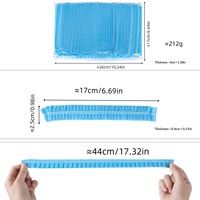 100 Buah Topi Strip Bouffant Sekali Pakai Penutup Rambut Salon Ekstensi Bulu Mata Topi Jaring Tahan Debu Elastis untuk Studio Kecantikan Spa Lash