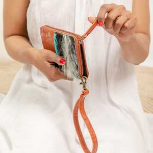 LW Western Style Hair On Hide Color Embossed Cowhide Leather Clutch Women Designed Purse Hot Selling Real Leather Unique <b>Wallet</b> - Product Image 6