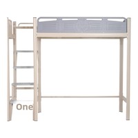 Échelle intégrée et garde-corps Lit mezzanine en fer forgé facile d'accès avec bureau pour les dortoirs scolaires et les appartements Lit en métal épais