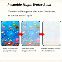 Cahier de dessin d'eau magique coloré B6 papier à spirale livre de coloriage éducatif stylo jouets d'apprentissage amusants pour les cadeaux d'anniversaire des enfants