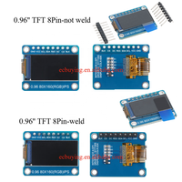 Écran TFT IPS SPI HD couleur pleine résolution 0.96 1.28 1.3 1.44 1.5 1.8 Module LCD avec IC de commande ST7735 / ST7789 GC9A01 80*160 240*240 128*128
