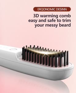 Plancha <span class=keywords><strong>de</strong></span> pelo y <span class=keywords><strong>barba</strong></span> inalámbrica <span class=keywords><strong>de</strong></span> mano peine caliente 3 ajustes <span class=keywords><strong>de</strong></span> temperatura peine <span class=keywords><strong>alisador</strong></span> <span class=keywords><strong>de</strong></span> <span class=keywords><strong>barba</strong></span> - Product Image 4