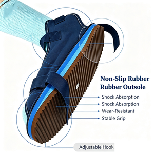 Zapatillas de recuperación para adultos con cierre de gancho y bucle, correas multipunto, espuma negra y lona, para el cuidado y recuperación de esguinces de <span class=keywords><strong>pie</strong></span>. - Product Image 2