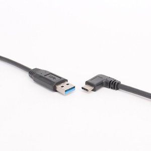 สายดาต้า USB3.0 แบบ A Male to Type C หัวงอขวา สำหรับโทรศัพท์มือถือ ชาร์จเร็ว สายทองแดงบริสุทธิ์ หุ้มฉนวน PVC สายข้อศอก - Product Image 5