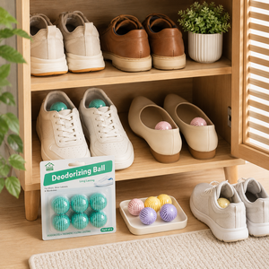 Boules désodorisantes pour chaussures, lot de 6, éliminateur d'odeurs longue durée, désodorisant pour chaussures, voiture, <span class=keywords><strong>armoire</strong></span> à chaussures, garde-robe et sac de sport - Product Image 4