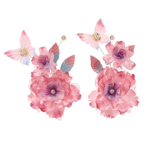 2024 New Original Design Handmade Purple High-End Exquisite <b>Hair</b> <b>Accessory</b> with Hot-Press Floral Design, Hanfu Headwear - Product Image 4