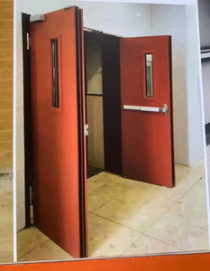 Puerta de acero tasada con fuego de doble hoja, 2000mm x 2100mm, con bloqueo de cilindro de varilla de empuje - Product Image 5
