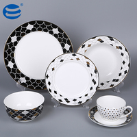 Ensemble de tasses à café en porcelaine fine personnalisées avec motif géométrique carré, design minimaliste, pour la maison et la restauration, emballage en boîte couleur