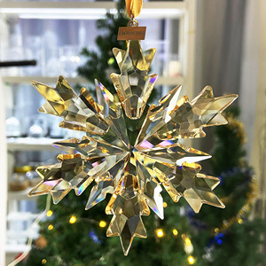 Giáng sinh cây trang trí nội thất bông tuyết thủy tinh trang trí thanh lịch pha lê thủ công cho trang trí lễ hội - Product Image 5