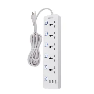 5 Way Universal Standard Grounding Extension European Multi Power Sockets