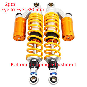 Nuevo <span class=keywords><strong>Amortiguador</strong></span> Hidráulico Ajustable Universal de 280-360 mm para Motocicleta, Scooter, Coche Eléctrico, Estilo Retro, Color Amarillo y Negro - Product Image 2