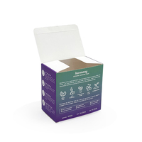 Boîte en carton personnalisée écologique pour serviettes hygiéniques, boîte à rabat en carton ivoire, soins personnels