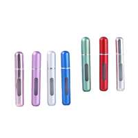 Botol parfum portabel aluminium bulat 5ml, botol parfum penyegar udara