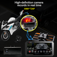Écran tactile pour moto, Carplay, Android Auto, 6 pouces, étanche, accessoires audio Bluetooth avec radar, enregistrement avant et arrière