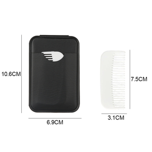 New Travel PURSE Vanity bảng quà tặng siêu Mỏng Túi cầm tay xách tay PU da gấp Gương trang điểm với lược - Product Image 2