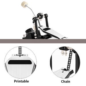 MOINNG MKD6 Kick Pedal Système d'entraînement à chaîne à <span class=keywords><strong>action</strong></span> lisse avec batteur en feutre - Product Image 3