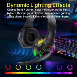 Auriculares para Juegos ASPOR A258 RGB con Controladores Grandes de 50 mm, Sonido Envolvente <span class=keywords><strong>3D</strong></span>, Diseño Ligero con Micrófono - Product Image 3