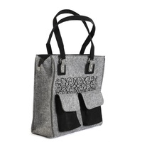 Organisateur de sac à main en feutre de style nouveau, insert pour sac à main, pour femmes, gris, avec de nombreuses poches