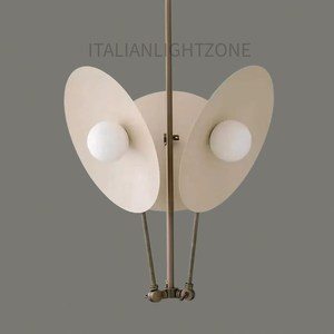 Lustre moderne en laiton italien, luminaire de plafond minimaliste à 3 bras, éclairage suspendu élégant pour salle à manger, cuisine - Product Image 4