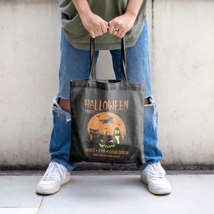 DLBZ Wholesale Easy Carry Large Reusable Promotional Custom Rope <b>Tote</b> <b>Bag</b> for Halloween - Product Image 4