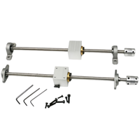 Vis trapézoïdale T8 de 8 mm de diamètre, tige filetée de type T avec écrou et kit de fixation d'écrou pour mouvement linéaire de l'axe Z d'imprimante 3D