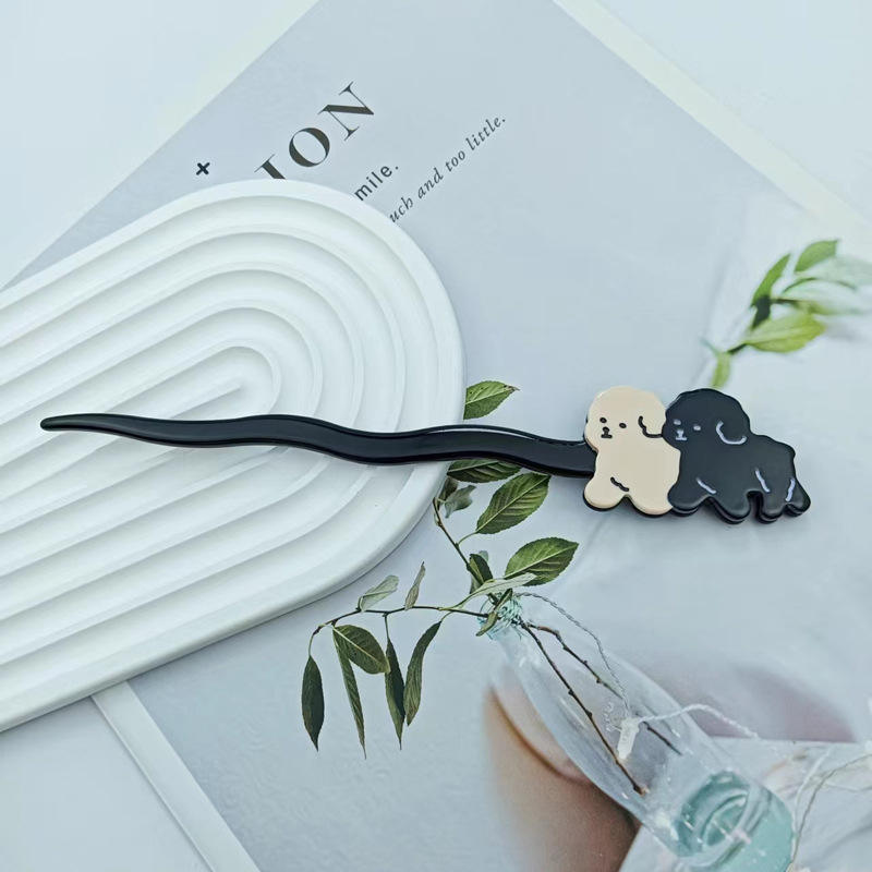 Dog Panda Cartoon Cute Hair Style 18cm Acetate Hair Pin Chop Sticks Girls Women Chinese Hair Chopsticks Accessories