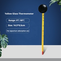 Luxury Glass Thermometer with Suction Cup Eco-Friendly Aquarium Water Temperature Measuring Instrument