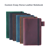 Couverture de carnet en cuir de vachette véritable avec logo personnalisé, format A5, rechargeable, avec boucle pour stylo, ligné, pour journal, agenda, voyage d'affaires, cadeau