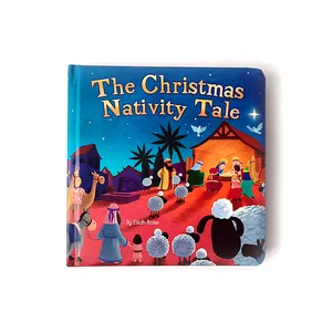 Fábrica personalizado crianças livros o natal conto natividade placa livro impressão bebê educacional Natal presente